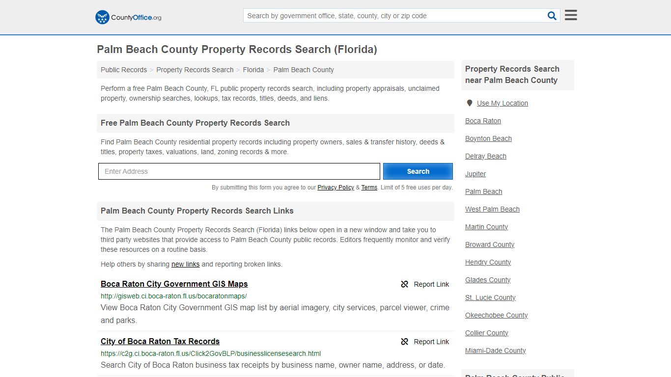 Palm Beach County Property Records Search (Florida)